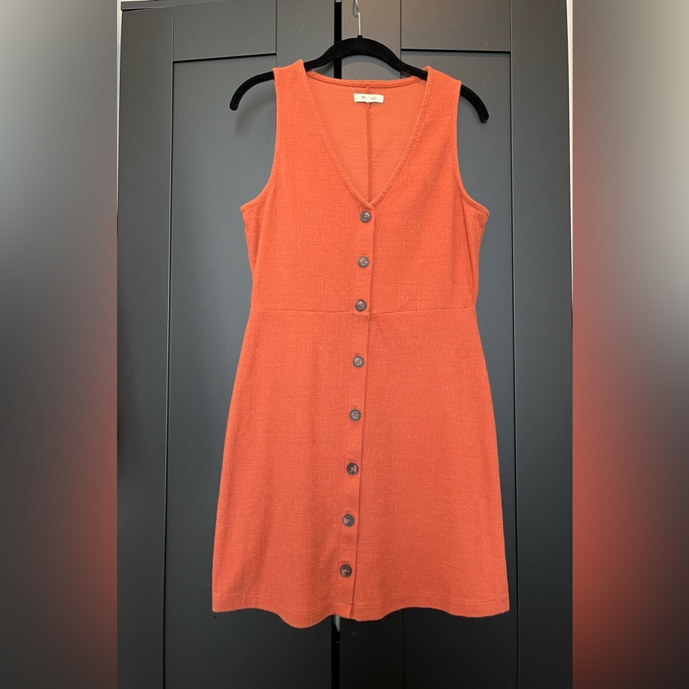 NWOT Madewell Sleeveless Button-Front Mini Dress - Medium